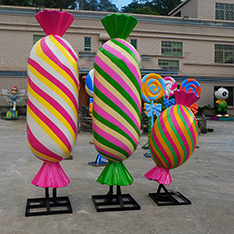 Hot sale resin candy statue for mall and shop decoration